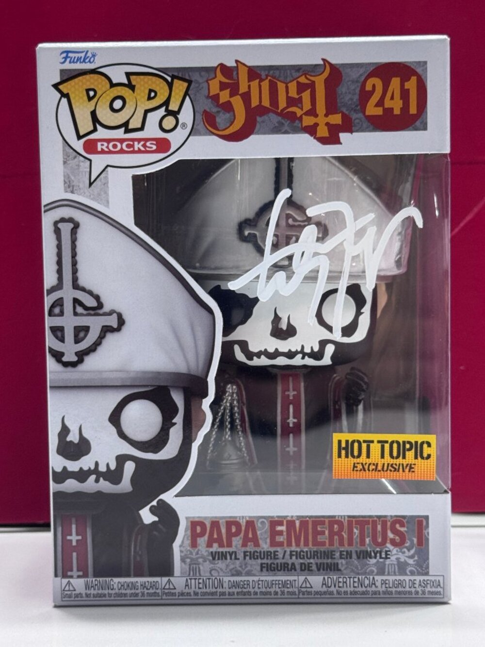 FUNKO PO! Ghost PAPA EMERITUS I #241 Signed by Tobias Forge RARE COA AUTHENTIC